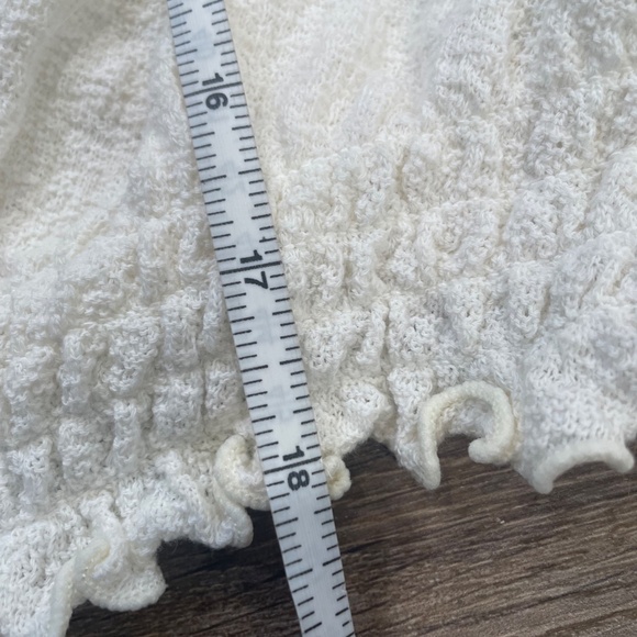 Madewell Texture & Thread Smocked Bell-Sleeve Top, CREAM, size Small NWT - Picture 11 of 13